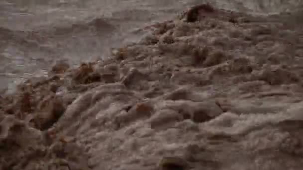 Muddy foamy water — Stock Video