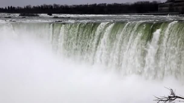 Horseshoe falls bulutlu bir günde — Stok video