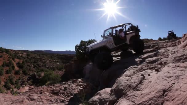 Extreme Jeeping in Moab Utah — Stock Video