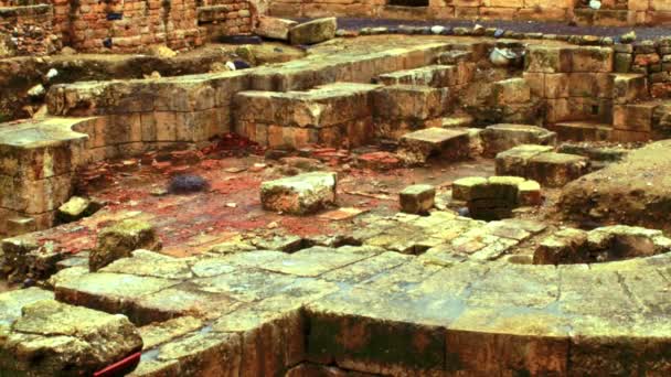 亚基帕宫殿的废墟 — 图库视频影像