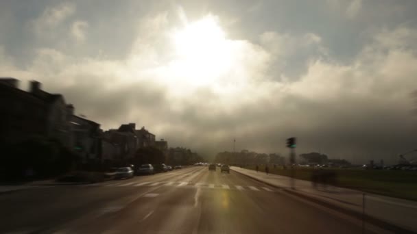 San Francisco evlerde geçmiş sürüş — Stok video