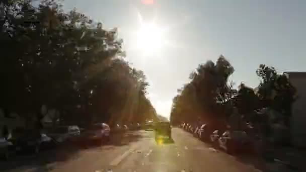 Rijden op de straten van San Francisco. — Stockvideo