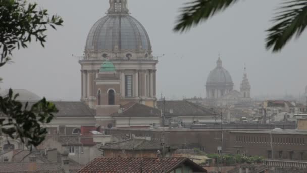 Tetti romani ed edifici a cupola — Video Stock