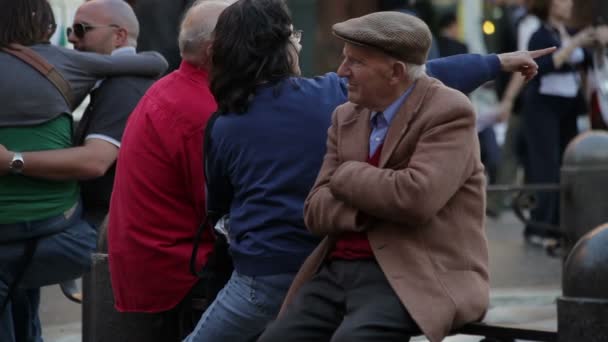 Fontän av Heden i det Piazza Navona — Stockvideo