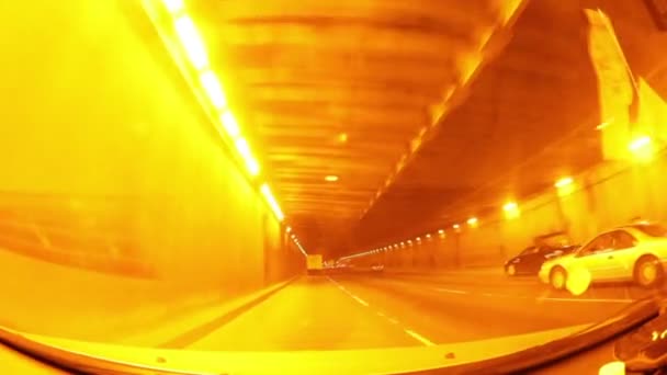 Condução através do túnel da ponte — Vídeo de Stock