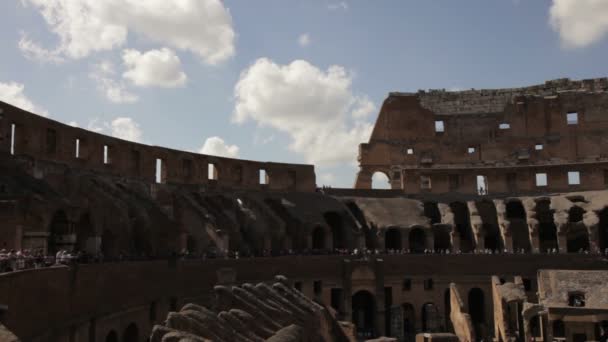Koloseum pohledu zevnitř — Stock video