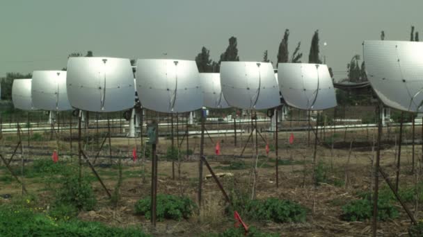 Солнечная электростанция в Израиле — стоковое видео
