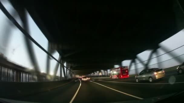 Conduciendo el Puente de la Bahía — Vídeos de Stock