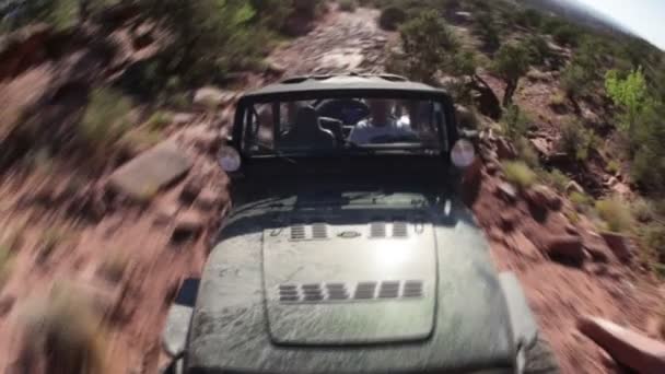 Černá Jeep v Moáb — Stock video