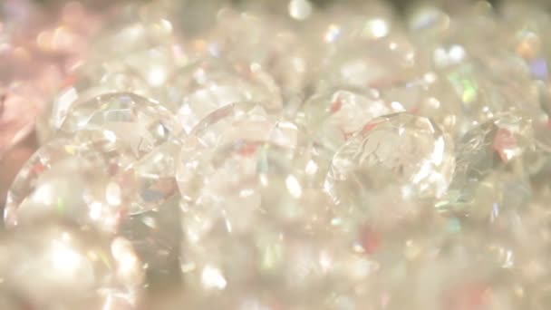 Anzeige von geschliffenen Diamanten — Stockvideo