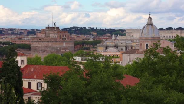 Panoramatický pohled na město Řím — Stock video