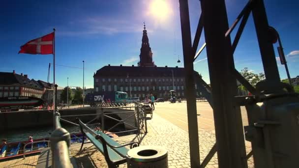 Town square in Copenhagen — Stock Video