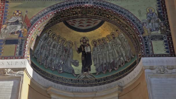 Fresco en la archbasilica de St John Lateran — Vídeos de Stock