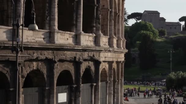 コロッセオの外観のアーチ — ストック動画