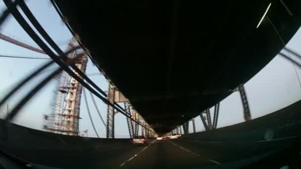 カリフォルニア州の 2 つのレベルの橋 — ストック動画