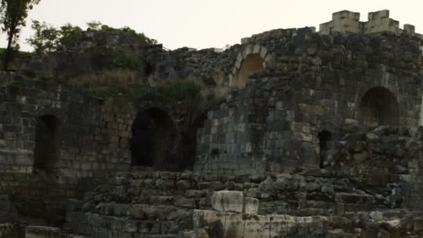 Licencovaní volného skladem Video záběry zničených budov Beit She'an zastřelil v Izraeli — Stock video