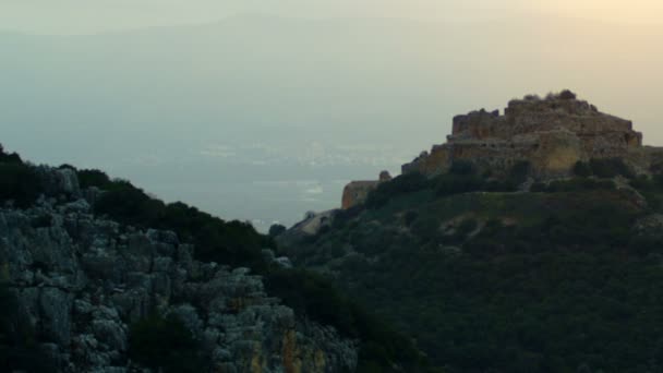 Нимродская крепость на Голанских высотах — стоковое видео
