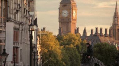 Nelson'ın aslan ve Londra'da Big Ben