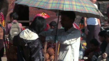 Nepal köy pazarında