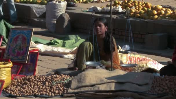 Rynek w miejscowości nepalski — Wideo stockowe