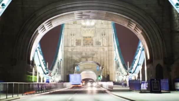 Tower Bridge Zeitraffer in England — Stockvideo