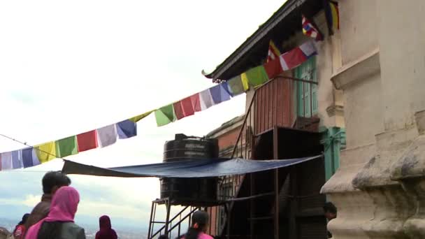 Plaza de la ciudad en Nepal — Vídeo de stock