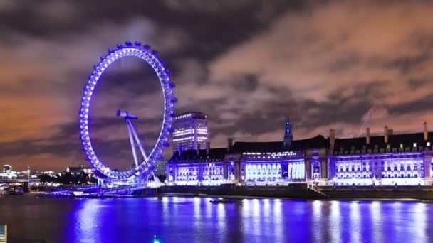 London Eye in London — Stock Video