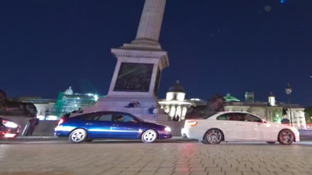 Columna de Nelson en Trafalgar Square, Londres — Vídeo de stock