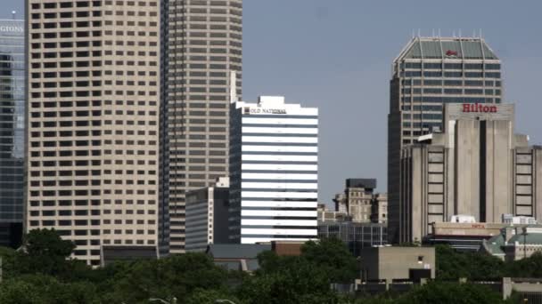 Zbliżenie lewej Panorama wirtualna Indianapolis — Wideo stockowe