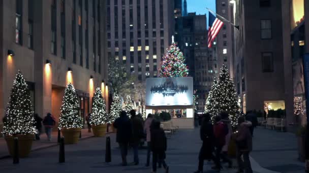纽约街头为圣诞节装饰. — 图库视频影像