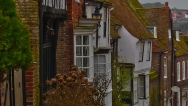 Mermaid Street in Rye, East Sussex — Stock Video