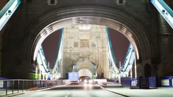 Tower Bridge gyorsított Angliában — Stock videók