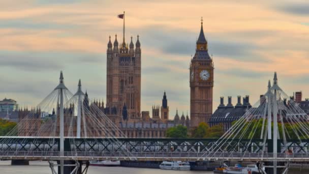 Tempo-lapso de Big Ben em Londres — Vídeo de Stock