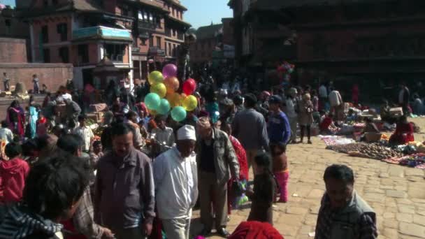 Occupata piazza della città — Video Stock