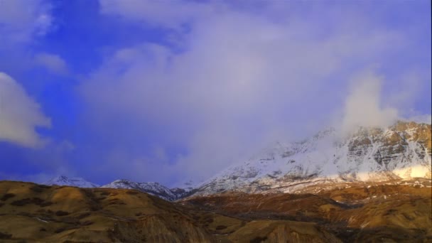 Timpanogos mountain at sunset — Stock Video