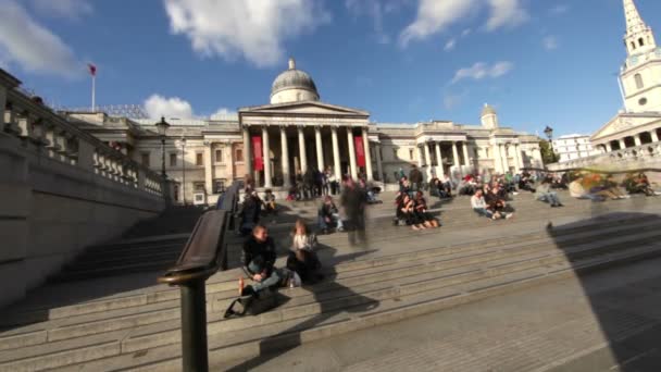 Trafalgar square em Londres . — Vídeo de Stock