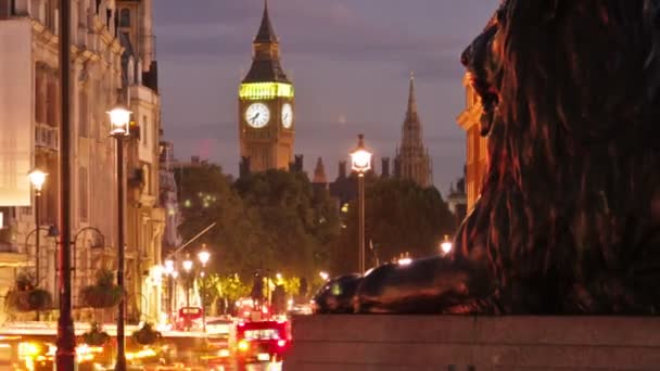 Trafalgar Square beschoten. — Stockvideo
