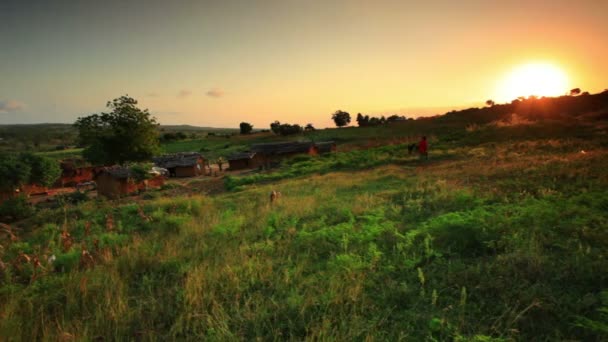 Beautiful Village in Kenya. — Stock Video