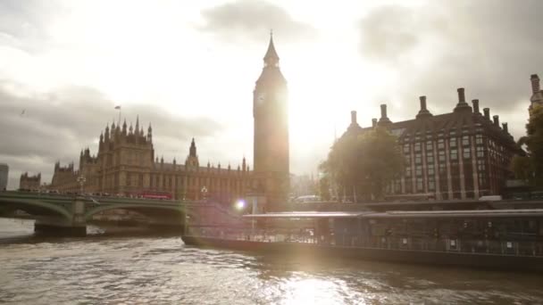 Big ben i westminster abbey — Wideo stockowe