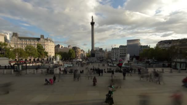 Vista panorámica con el monumento de Lord Nelson — Vídeo de stock