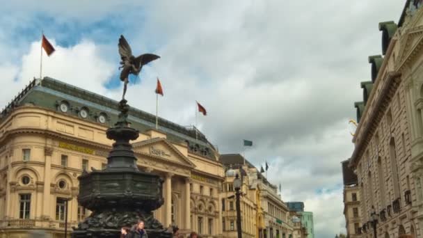 Piccadilly Circus jalan sibuk — Stok Video