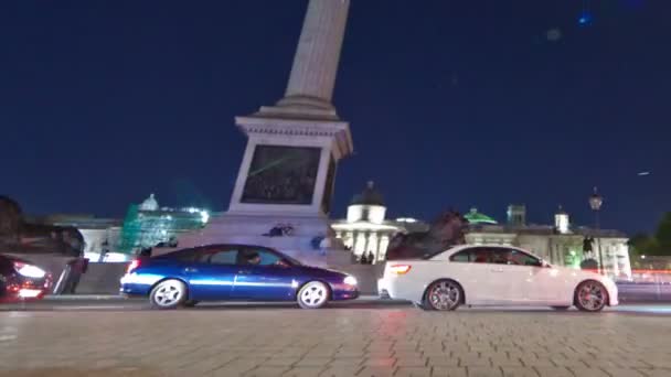 Columna de Nelson en Trafalgar Square, Londres — Vídeo de stock