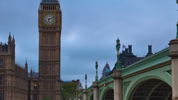 Gyorsított, a Big Ben Londonban — Stock videók