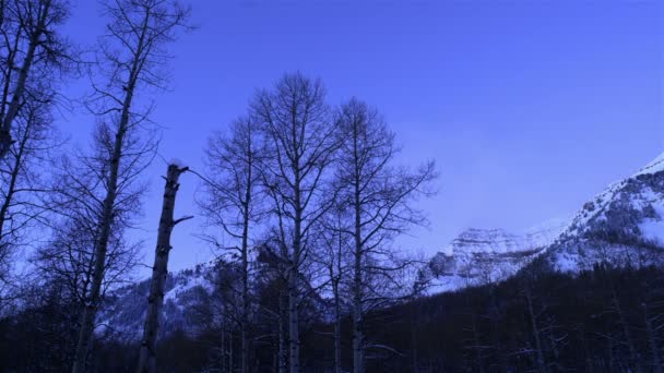 Timpanogos montaña por la mañana — Vídeo de stock