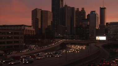 Atlanta Skyline with traffic below.