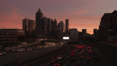 Atlanta Skyline with traffic below.