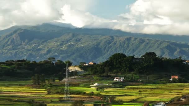 Time-lapse av landsbygden i Nepal. — Stockvideo