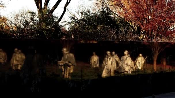 Ветерани корейської війни Меморіальна стіна — стокове відео