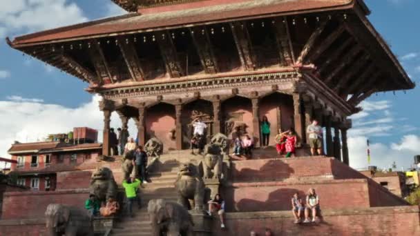 Nyatapola-Tempel in bhaktapur — Stockvideo