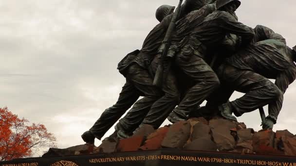 Memorial de guerra del Cuerpo de Marines . — Vídeos de Stock